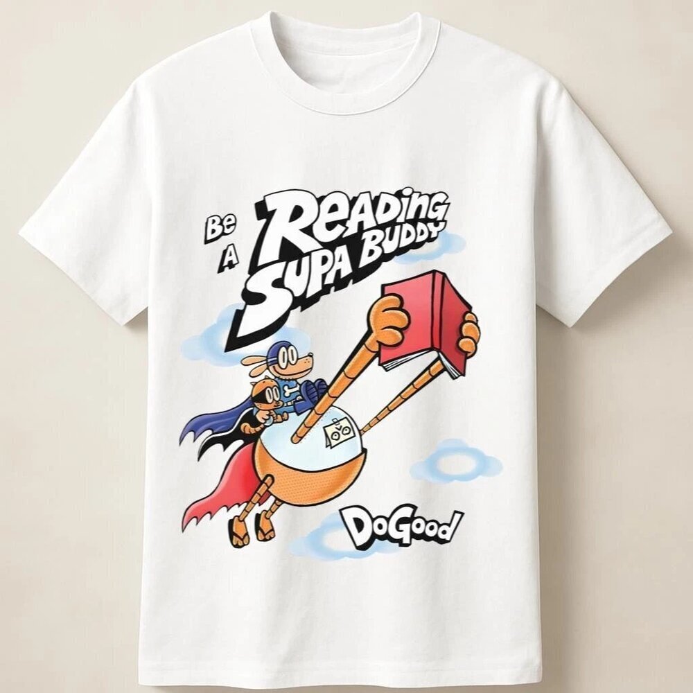 Dog Man and Supa Buddy Flying High Unisex T Shirt .